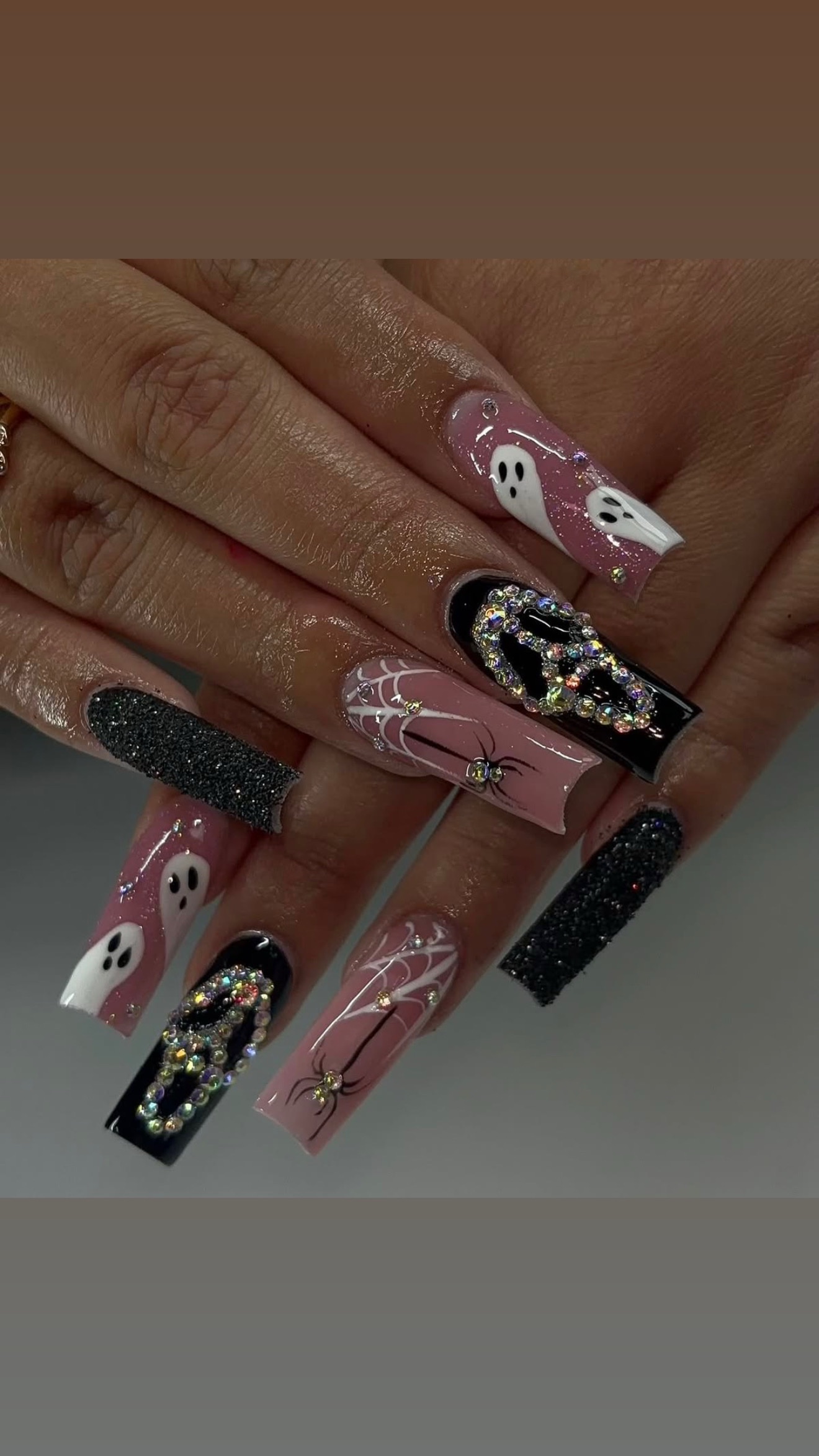 Diamonds halloween Press-On Nails