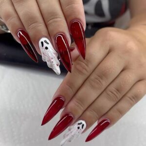 Bloody Ghost” Press-On Nails