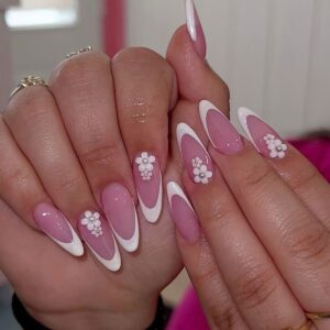 Pink Blossom French Press-On Nails