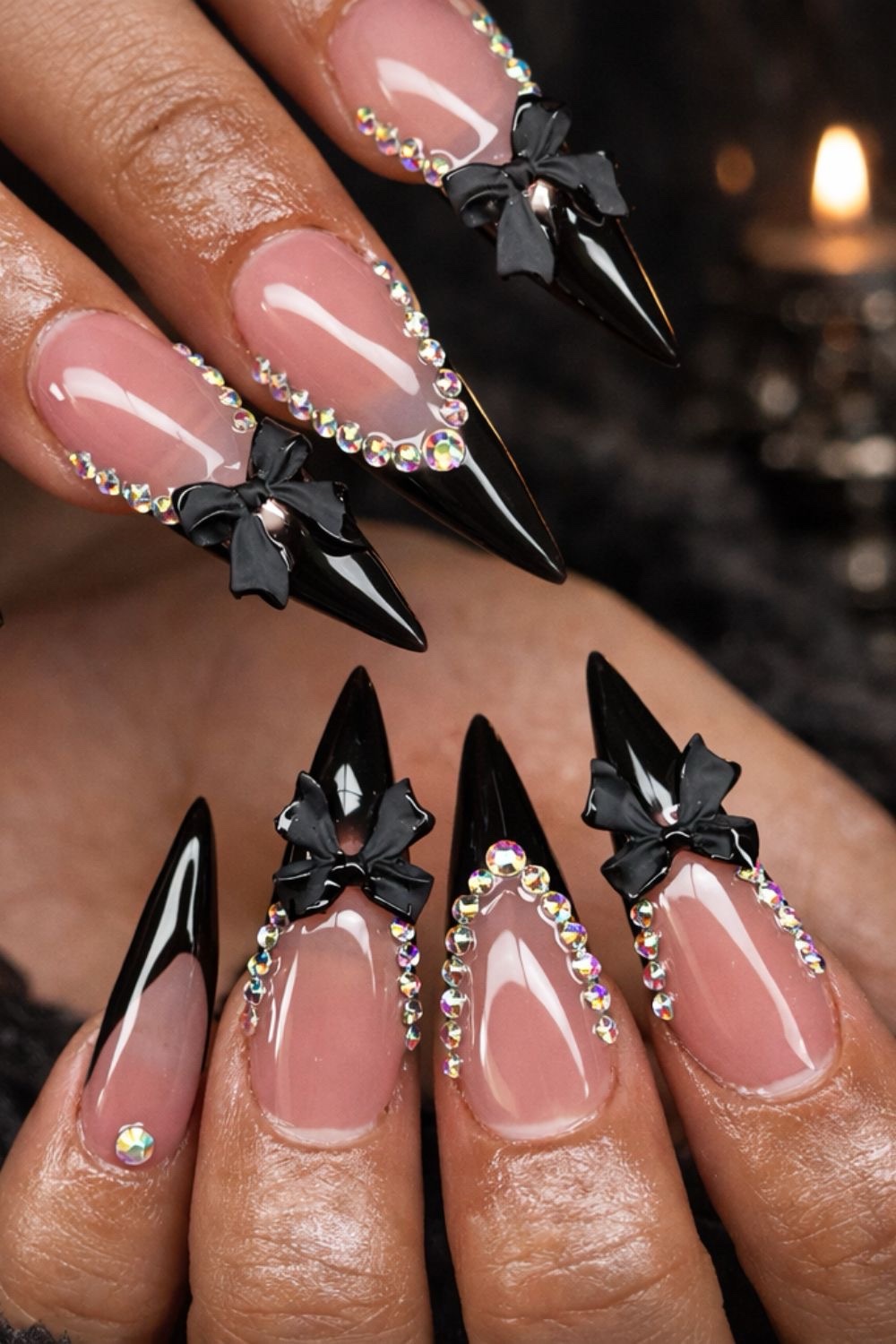 Onyx Bow Royalty Press-On Nails - Image 2