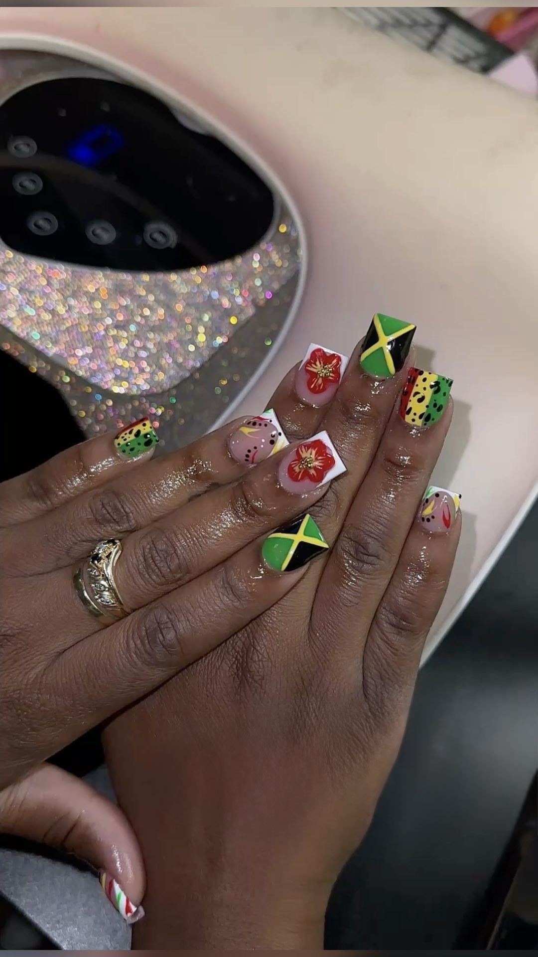 Tropical Mosaic Press-On Nails