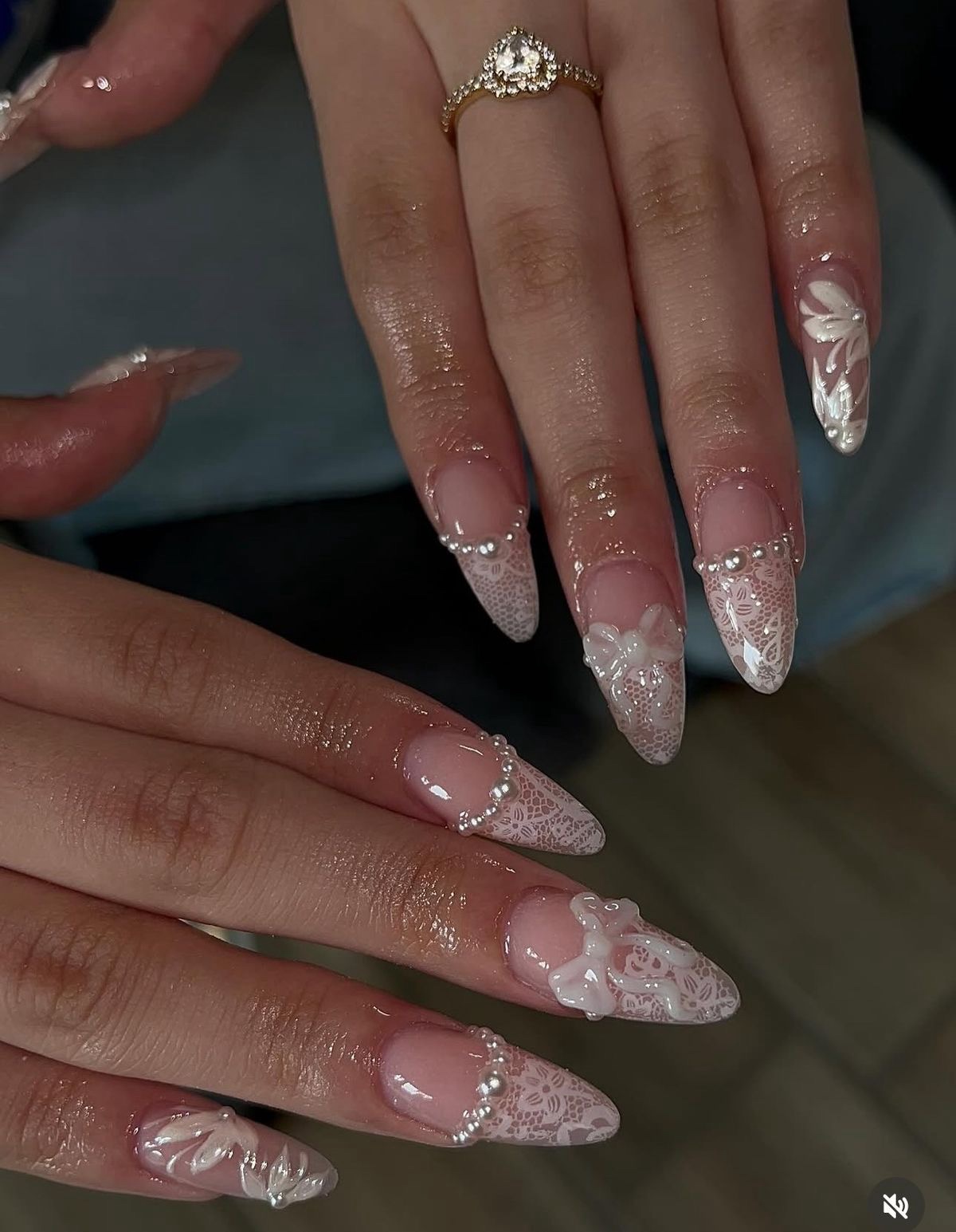 Bridal Lace Whisper Press-On Nails