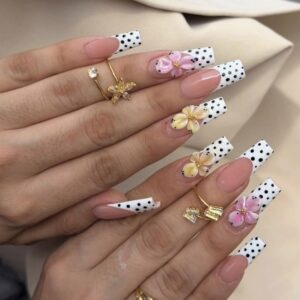 Nails flower Glamour Press-On Nails