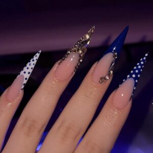Rainbow Gem Elegance Press-On Nails