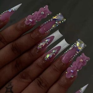 Blushing Cherry Blossoms Press-On Nails