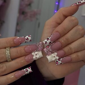 Golden Floral Framed Press-On Nails