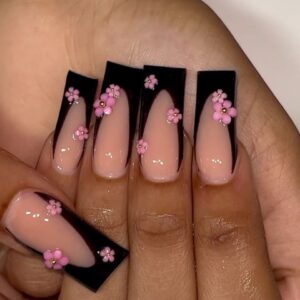Pink Garden Noir Press-On Nails