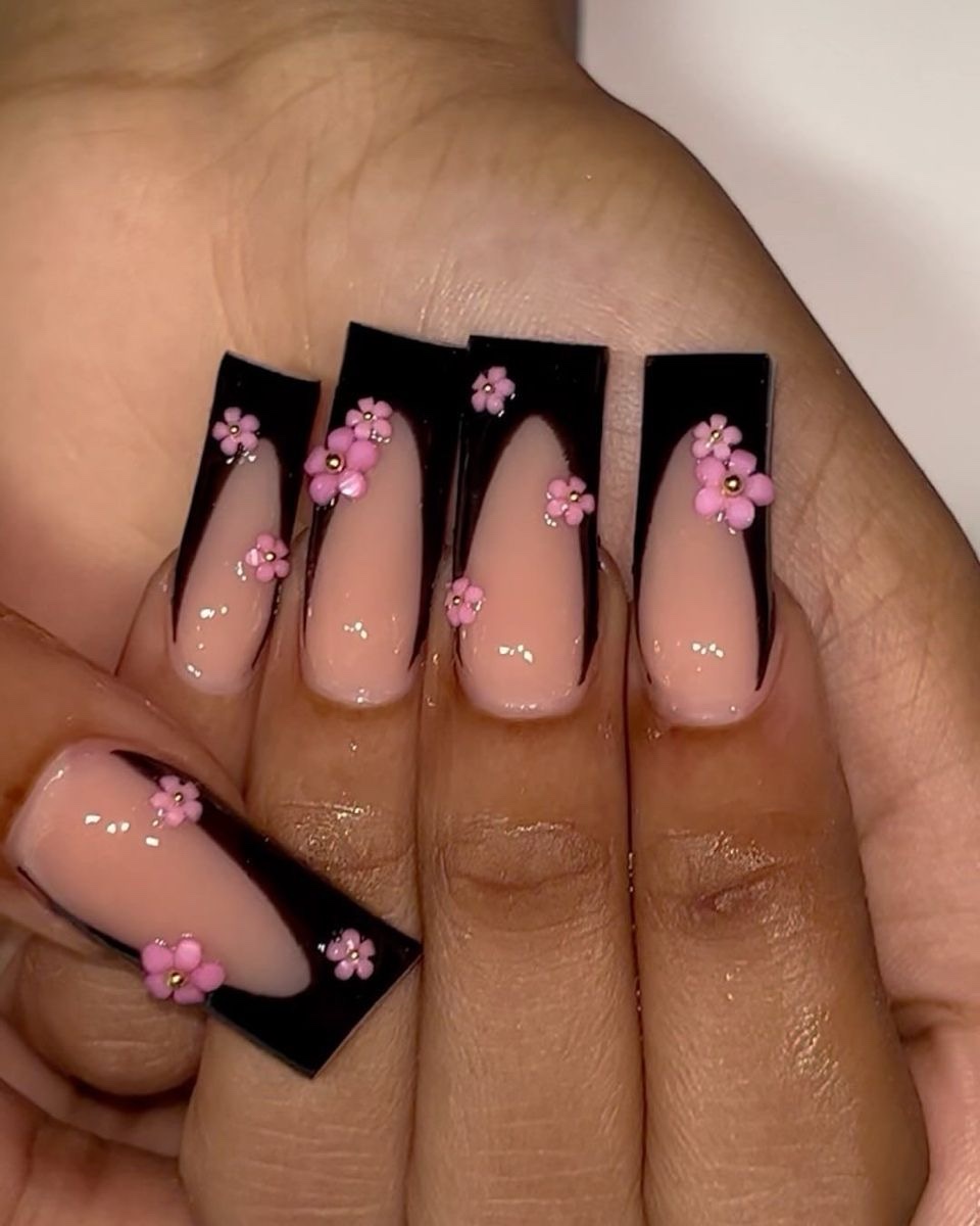 Pink Garden Noir Press-On Nails
