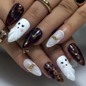 Haunted Chocolate Ghosts Press-On Nails