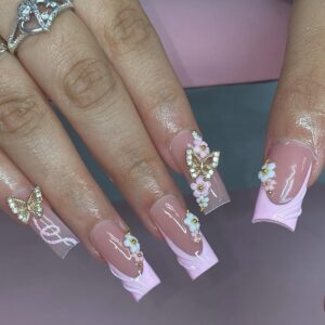Butterfly Garden French Press-On Nails