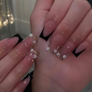 Midnight Garden French 
Press-On Nails